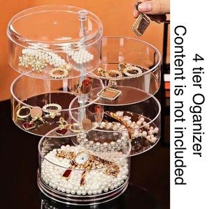 💎 Jewelry Accessories Organizer Vanity Stand Clear Rotating Gift Idea